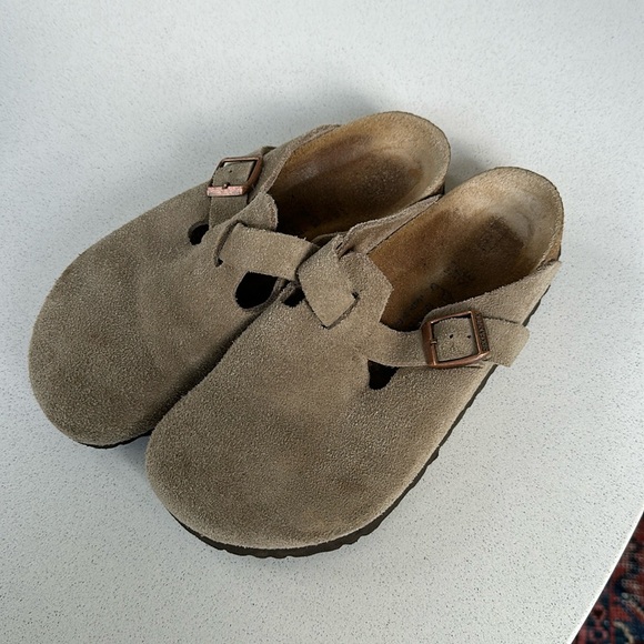 Birkenstock Shoes - Birkenstock Boston suede clogs soft footbed